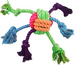 Frisco Fetch Colorful Ball Knot Rope Dog Toy, Large/X-Large