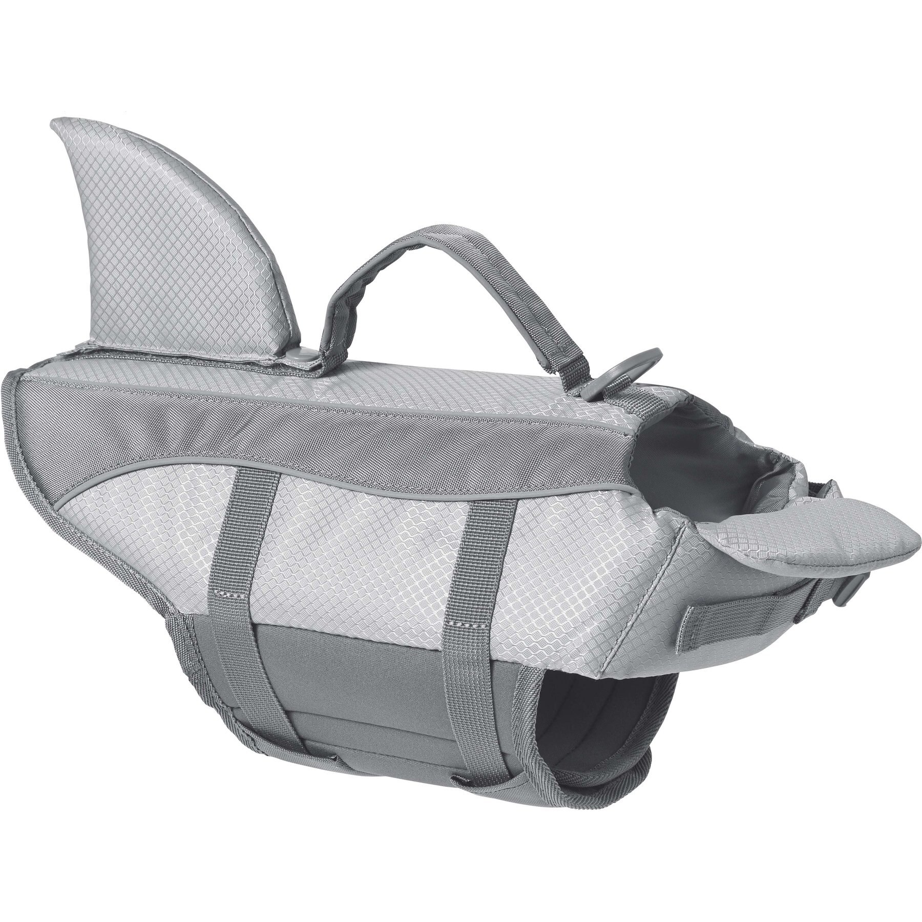 Discontinued - FRISCO Shark Dog Life Jacket, Gray, X-Small - Chewy