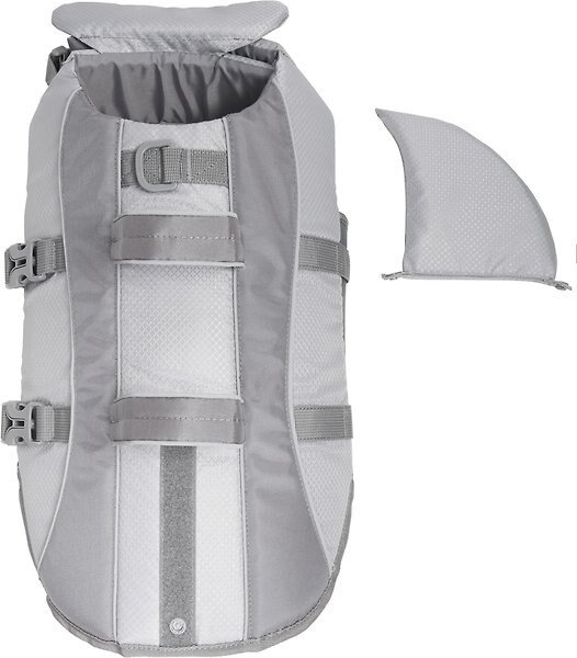 Show full view: Frisco Shark Dog Life Jacket, Gray, Large slide 6 of 11