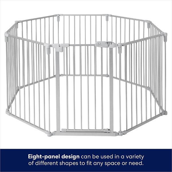 Show full view: Frisco Steel 8-Panel Configurable Dog Gate and Playpen, 30-in, Grey slide 3 of 9