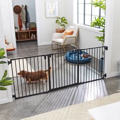 Frisco Steel 3-Panel Configurable Dog Gate, 30-in, Black