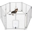 Show in main carousel: Frisco 6-Panel Convertible Plastic Playpen Divider with Wall Mounts, Light Gray slide 3 of 10