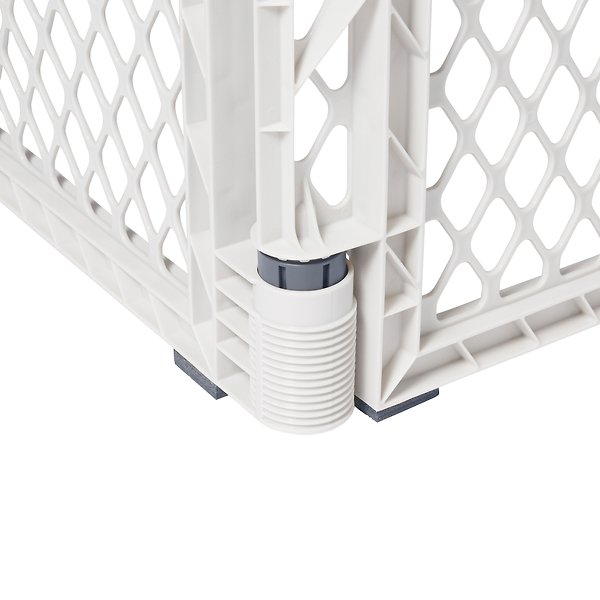 Show full view: Frisco 6-Panel Convertible Plastic Playpen Divider with Wall Mounts, Light Gray slide 4 of 10
