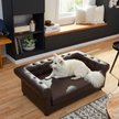 Show in main carousel: Frisco Leatherette Sofa Pet Bed, Brown, Large slide 1 of 4