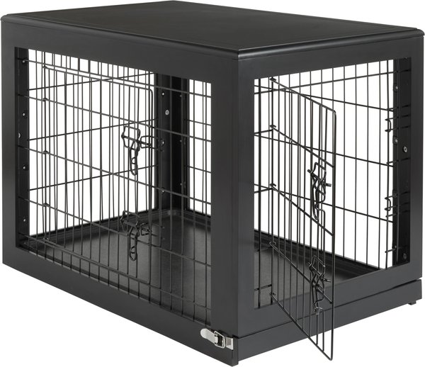 Show full view: Frisco Double Door Furniture Style Dog Crate, Black, Med/Large slide 3 of 7
