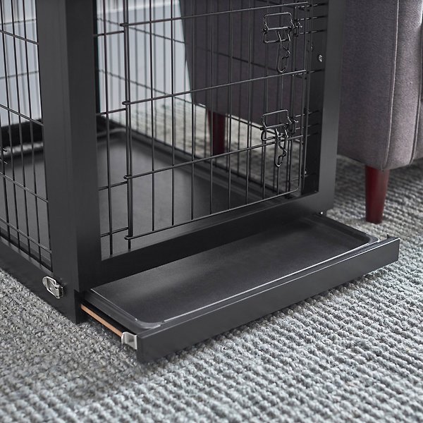 Show full view: Frisco Double Door Furniture Style Dog Crate, Black, Med/Large slide 5 of 7