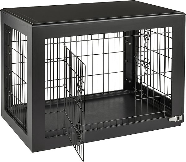 Show full view: Frisco Double Door Furniture Style Dog Crate, Black, Medium slide 4 of 7