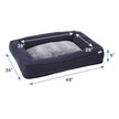 Show in main carousel: Frisco Heathered Woven Orthopedic Rectangular Bolster Dog Bed w/Removable Cover, Gray, XX-Large slide 2 of 7