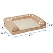 Show in main carousel: Frisco Heathered Woven Orthopedic Sofa Bolster Dog Bed w/Removable Cover, Tan, XX-Large slide 2 of 9