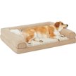 Show in main carousel: Frisco Heathered Woven Orthopedic Sofa Bolster Dog Bed w/Removable Cover, Tan, XX-Large slide 3 of 9