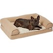 Show in main carousel: Frisco Heathered Woven Orthopedic Sofa Bolster Dog Bed w/Removable Cover, Tan, Large slide 3 of 9