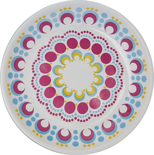 Show full view: Frisco Kaleidoscope Pattern Non-skid Ceramic Cat Dish, Blue, 0.5 cup, 1 count slide 5 of 7
