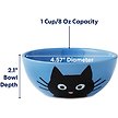 Show in main carousel: Frisco Cat Face Non-skid Ceramic Cat Bowl, Blue, 1 cup slide 2 of 6
