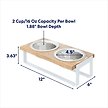 Show in main carousel: Frisco Wooden Bars Dog & Cat Double Bowl Diner, White, Small: 2 cup slide 2 of 9