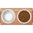 Show in main carousel: Frisco Wooden Bars Dog & Cat Double Bowl Diner, Black, Small: 2 cup slide 3 of 9