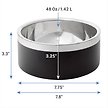 Show in main carousel: Frisco Two-Toned Double Wall Insulated Dog & Cat Bowl, Black, 6 cup, 1 count slide 2 of 9