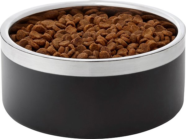 Show full view: Frisco Two-Toned Double Wall Insulated Dog & Cat Bowl, Black, 6 cup, 1 count slide 3 of 9