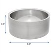 Show in main carousel: Frisco Insulated Non-Skid Stainless Steel Dog & Cat Bowl, Stainless Steel, 6 cup, 1 count slide 2 of 8