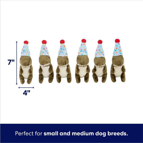 Show full view: Frisco Birthday Volcano & Dinosaurs Hide & Seek Puzzle Plush Squeaky Dog Toy, Small/Medium slide 3 of 8