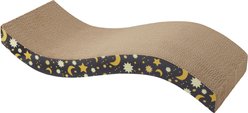Frisco Wave Cat Scratcher Toy with Catnip, Moon & Stars