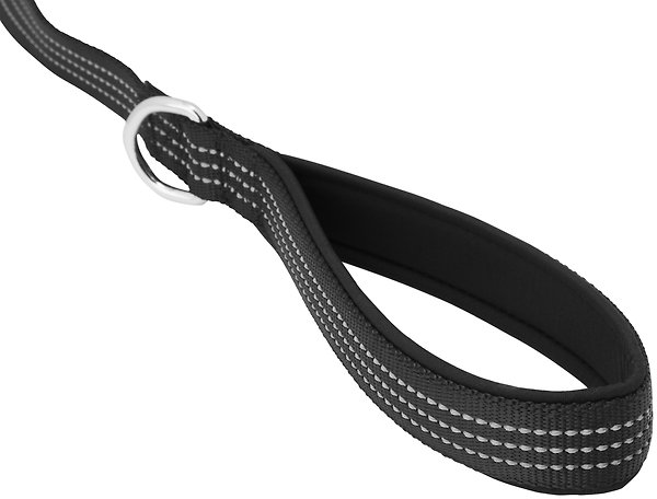 Show full view: Frisco Traffic Leash with Padded Handles & Poop Bag Dispenser, Width: 1-in, Length: 6-ft, Black slide 3 of 7