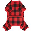 Show in main carousel: Frisco Dog & Cat Cozy Polar Fleece PJs, Red Plaid, Medium slide 4 of 7