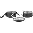 Show in main carousel: Frisco Complete Travel Stainless Steel Dog & Cat Feeder Bowl, Black, Small slide 5 of 9