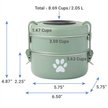 Show in main carousel: Frisco Complete Travel Stainless Steel Dog & Cat Feeder Bowl, Artichoke Green, Large slide 2 of 9