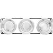 Show in main carousel: Frisco Straight Triple Feeder Stainless Steel Dog & Cat Bowl, Medium: 3 cup slide 4 of 9