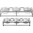 Show in main carousel: Frisco Straight Triple Feeder Stainless Steel Dog & Cat Bowl, Medium: 3 cup slide 5 of 9