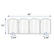 Show in main carousel: Frisco Arch 4-Panel Solid Wood Dog Gate, 30-in, White slide 2 of 7