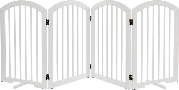 Show full view: Frisco Arch 4-Panel Solid Wood Dog Gate, 30-in, White slide 3 of 7