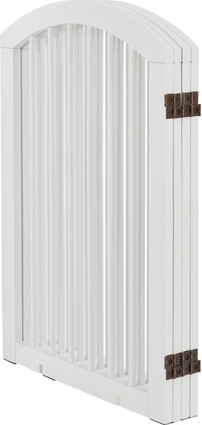 Show full view: Frisco Arch 4-Panel Solid Wood Dog Gate, 30-in, White slide 4 of 7