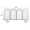 Show in main carousel: Frisco Arch 4-Panel Solid Wood Dog Gate, 36-in, Gray slide 2 of 6