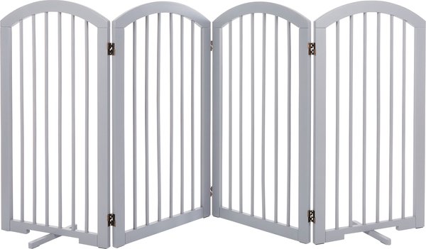 Show full view: Frisco Arch 4-Panel Solid Wood Dog Gate, 36-in, Gray slide 3 of 6