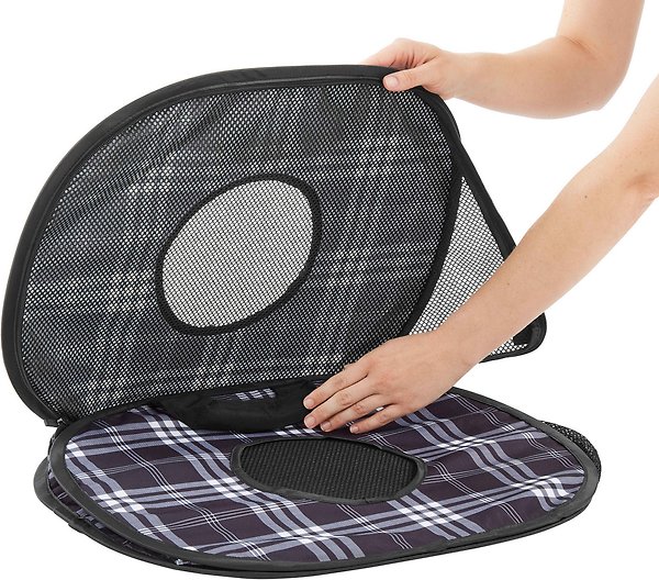 Show full view: Frisco Collapsible Cat Carrier Bag, Black Plaid slide 4 of 8