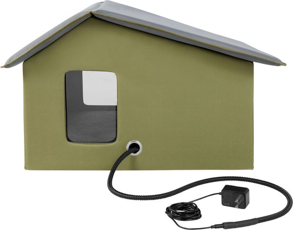 Show full view: Frisco Extra Wide Indoor Heated Cat House, Green slide 4 of 6