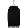 Show in main carousel: Frisco Plaid Cable Knit Dog & Cat Sweater, XX-Large, Black slide 3 of 8