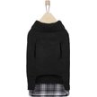 Show in main carousel: Frisco Plaid Cable Knit Dog & Cat Sweater, Medium, Black slide 4 of 8