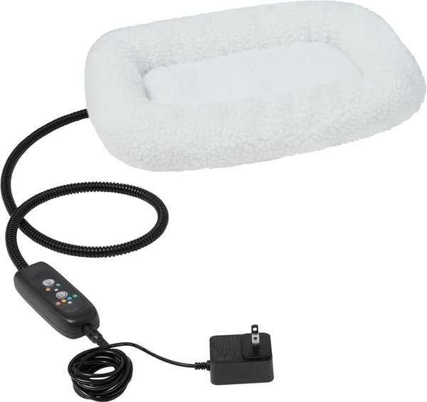 Show full view: Frisco Adjustable Electrical Dog & Cat Heated Crate Mat with Timer, White, 18" slide 3 of 9