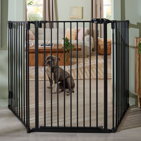 Show full view: Frisco Steel 3-Panel Configurable Gate, 41-in Height, Black slide 4 of 9