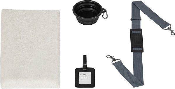 Show full view: Frisco Premium Airline Compliant Dog & Cat Quilted Carrier Bag, Gray, Large slide 3 of 6