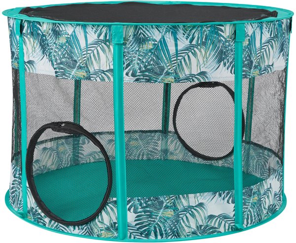 Show full view: Frisco Mesh Outdoor Pop-up Cat Round Playpen & Tunnel, Leaf, 36-in L x 24-in H slide 4 of 9