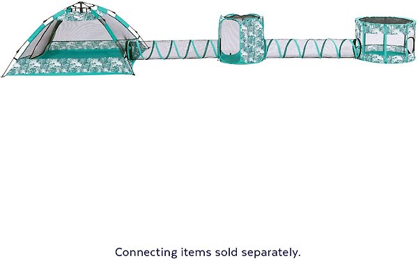 Show full view: Frisco Mesh Outdoor Pop-up Cat Round Playpen & Tunnel, Leaf, 36-in L x 24-in H slide 6 of 9
