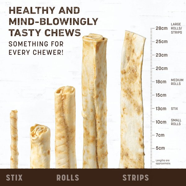 Show full view: Earth Animal No-Hide Small Rolls Long Lasting Natural Rawhide Alternative Beef Recipe Chew Dog Treats, 2 count slide 8 of 10