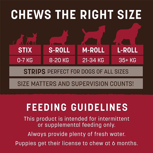 Show full view: Earth Animal No-Hide Stix Long Lasting Natural Rawhide Alternative Beef Recipe Chew Dog & Cat Treat Sticks, 10 count slide 5 of 10