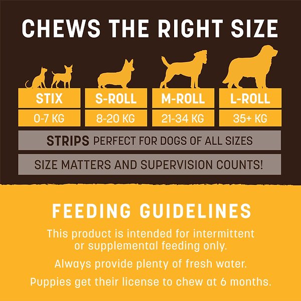 Show full view: Earth Animal No-Hide Stix Long Lasting Natural Rawhide Alternative Peanut Butter Vegetarian Recipe Chew Dog & Cat Treat Sticks, 10 count slide 5 of 10