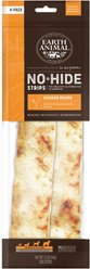 Earth Animal No-Hide Strips Thin Natural Rawhide Alternative Chicken Recipe Chew Dog Treats, 4 count