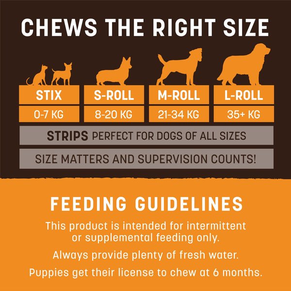 Show full view: Earth Animal No-Hide Strips Thin Natural Rawhide Alternative Chicken Recipe Chew Dog Treats, 4 count slide 8 of 9