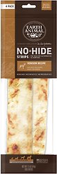 Earth Animal No-Hide Strips Thin Natural Rawhide Alternative Venison Recipe Chew Dog Treats, 4 count